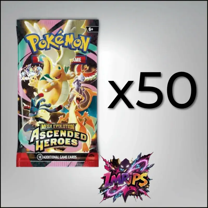 Ascended Heroes 50 Booster Packs (LIVE RIP)