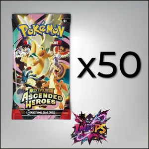 Ascended Heroes 50 Booster Packs (LIVE RIP)