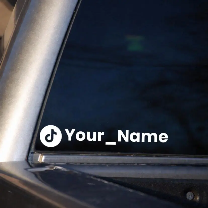 Custom TikTok Username Decal | Personalized Decal for Vehicles