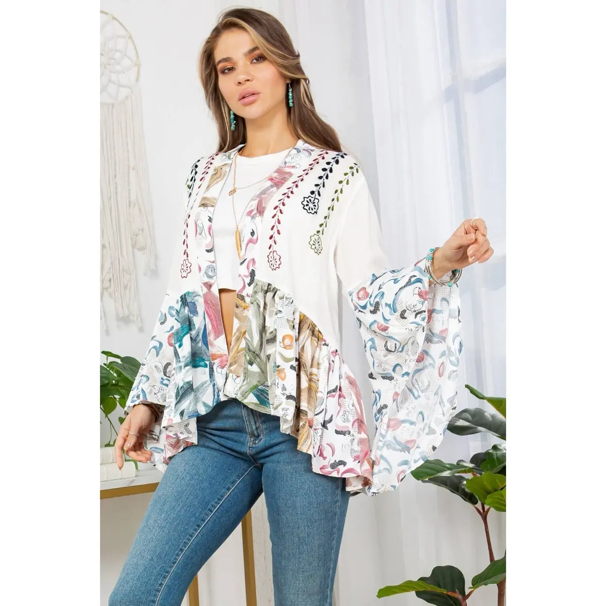 Denim & Dreams: The Patchwork Kimono Shrug