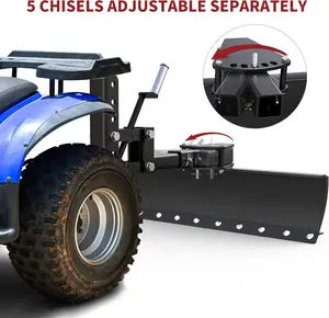 YINTATECH 42" ATV/UTV Scrape Blade Implement, Tow Behind Box Scraper 2" Inside Diameter Fits ATV/UTV Manual Implement Lift