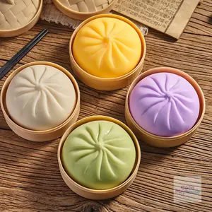 4-Pack, 2-Pack, Galaxy Dumpling Toy Squishy - Mystery Bun Fidget Toy, Soft TPR Material, 3.35" x 2.17", Stress Relief, Random Style per Pack Sleep Aid and Stress Relief glitter rare super