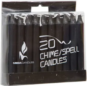 CHIME Set of 20 piece BLACK 4” ritual candles