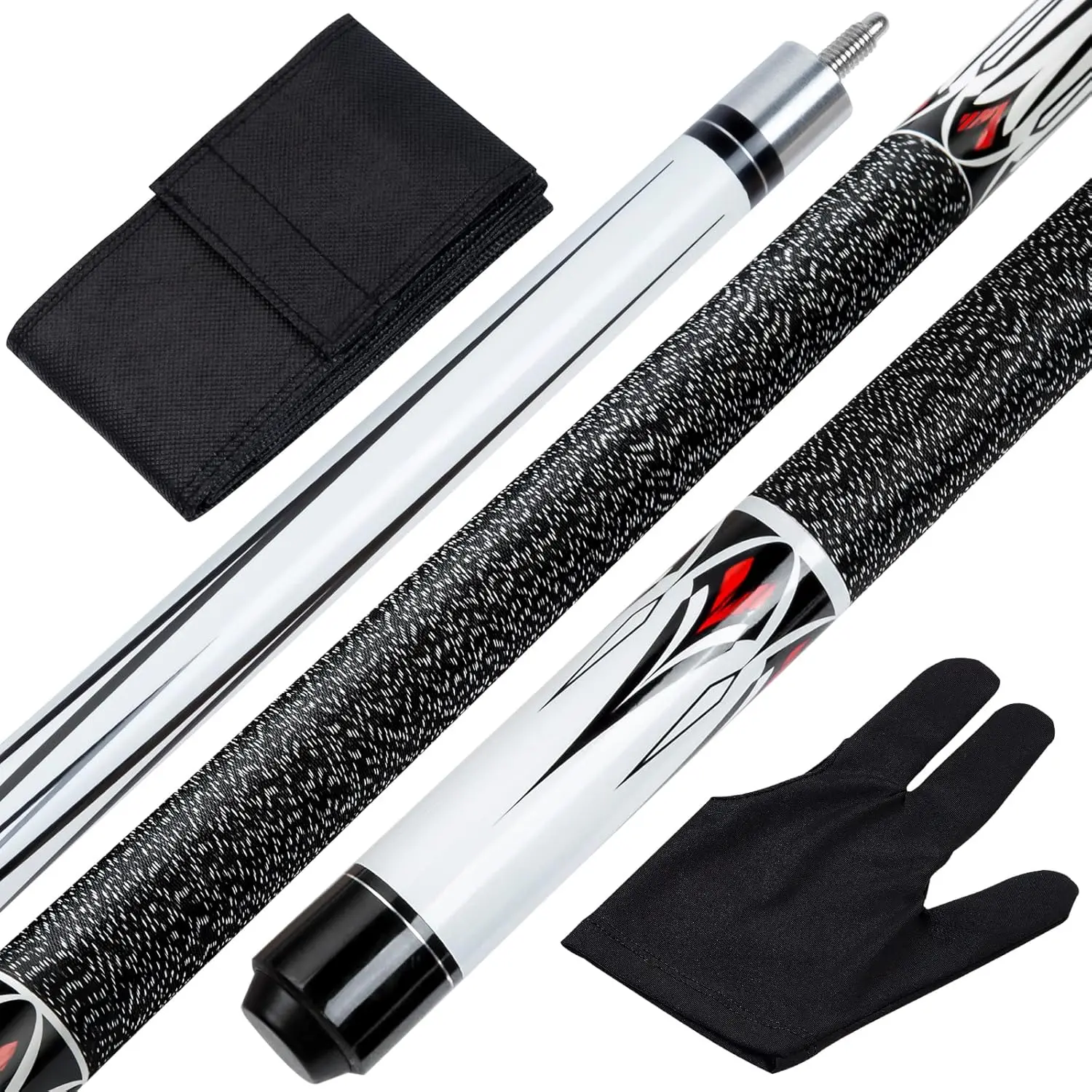 Pool Cue Stick - 58 inch Maple Billiard Pool Stick, 19/20/21 oz 1/2 Maple Pool Cue Stick Kit, 2- Billiard Pool Cue Stick