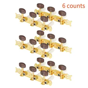 Guitar String Button, 6 Counts Guitar String Button with Screws, Guitar Accessories for Acoustic & Classical Guitar, Music Accessories