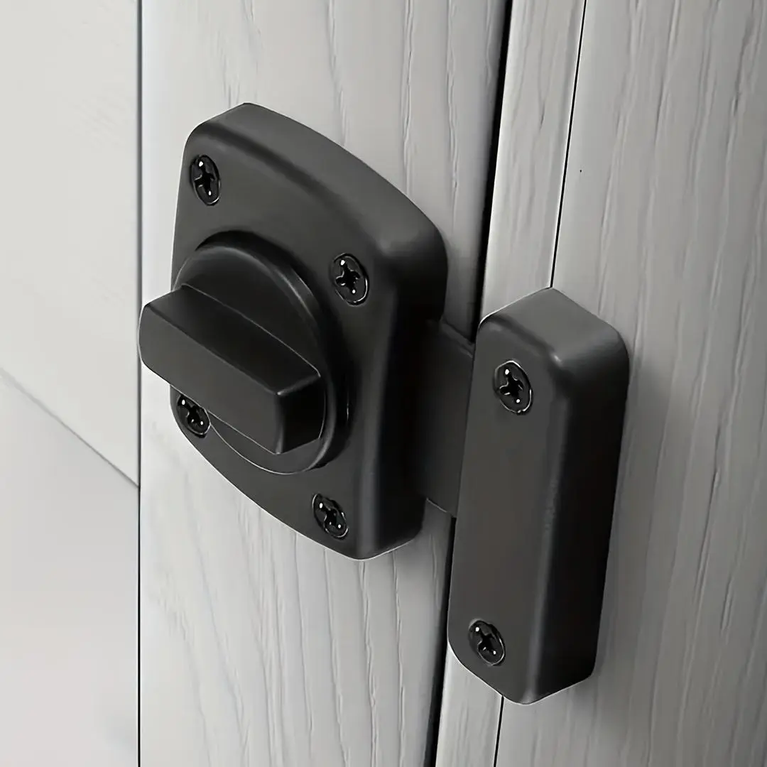 Heavy-Duty Swivel Bolt Door Lock, Interior Door Lock, Durable Security Lock Door Hardware for Home, Office, Hotel, Apartment, Dormitory, Bathroom & Bedroom