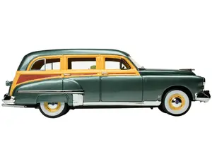 1949 Oldsmobile 88 Station Wagon Alpine Green Metallic w Cream & Woodgrain Sides