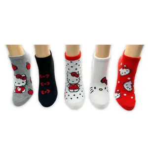Hello Kitty Ladies' Set of 5 Novelty No-Show Socks
