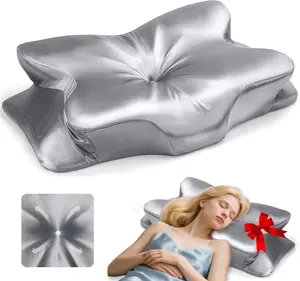 CCidea Ergonomic Contour Pillow, cold pillow,posture pillow,Cooling Memory Foam Neck Support Pillow for Side & Back Sleepers, Soft and Supportive Bed Pillow for All Night Comfort