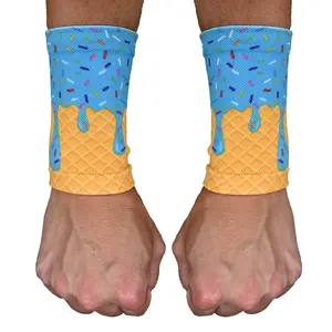 Blue Ice Cream Wrist Support Sleeves