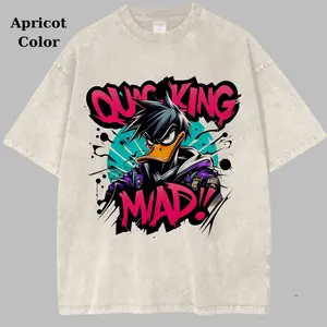 Retro Funny Vintage Tee, Quack King Mad Tee, Duck Madness Shirt, Quack King Rage, Mad Duck Vibes Funny Graphic Tee, Unisex Meme Gift For Menswear Womenswear Streetwear