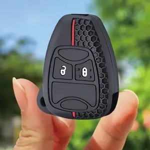 Key Holder for Chrysler Pacifica Aspen 300c Dodge Caravan Key Cover ForJeep Wrangler Jk Commander Grand Cherokee Car Key Case