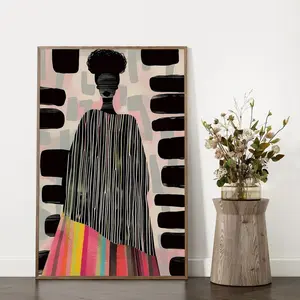 African Woman Wall Art, Black Ethnic African Cultural Gift, Art Prints, African Art, African Decor, African Home Decor