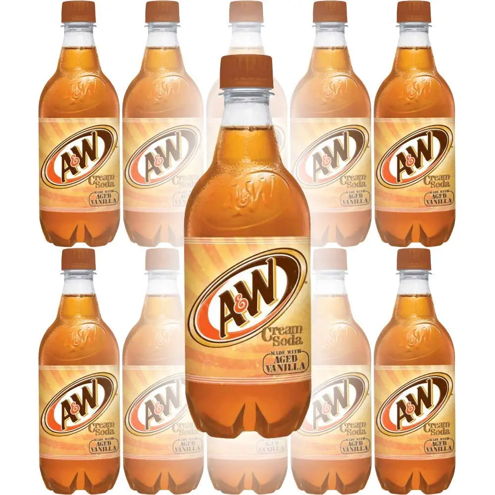 AW Cream Soda, Made With Aged Vanilla, 20 Fl Oz Bottles, (12, Total 240 Fl Oz)