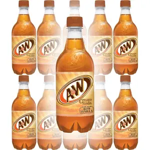 AW Cream Soda, Made With Aged Vanilla, 20 Fl Oz Bottles, (12, Total 240 Fl Oz)