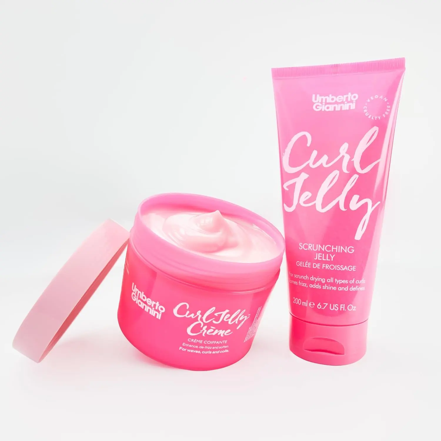 Umberto Giannini Dream Duo for Curly Hair - Curl Jelly Scrunching Jelly & Curl Jelly Custard Curl Cream