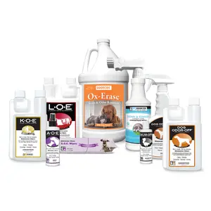 Dog Bundle 9 Piece - Apricot K.O.E. 16oz Concentrate, A.O.E. Wipes 80ct, A.O.E. 8oz Spray, L.O.E. 32oz Concentrate, Ox-Erase Stain & Odor Remover Gal