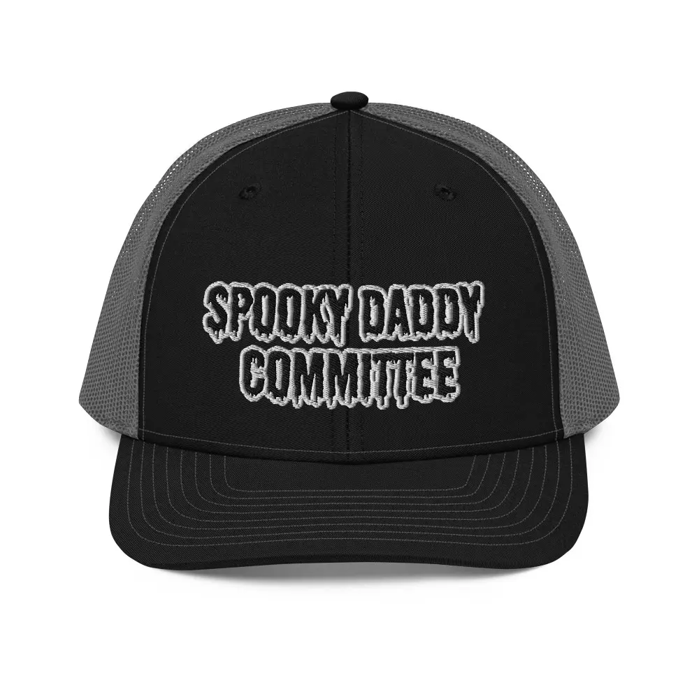 Spooky Daddy Committee Embroidery Trucker Cap, Spooky Dad Lover Hat, Spooky Hats for Dad, Spooky Dad Gifts, Dad Trucker Hats, Fall Season