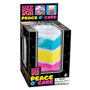 Schylling NeeDoh Peace O’ Cake, Sensory Fidget Toy, Stress-Relieving Squishy Plaything for Kids, Adults