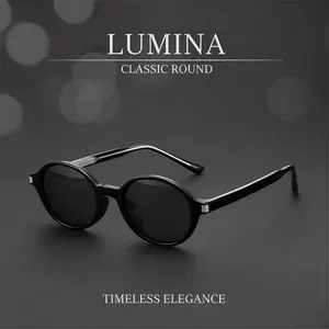 Unisex Collection Retro Round Polarized Sunglasses, Timeless Style for Every Occasion UV400 Protection Lightweight Multi-Color Sun Glasses for Men Women Daily Wear Vacation Casual 2026