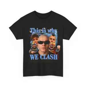 Women's "This Is Why We Clash" Short-Sleeve Cotton Casual Loose Streetwear T-Shirt, Clash Royale Streamer Twitch Mobile Game Gamer Gift Meme Apparel