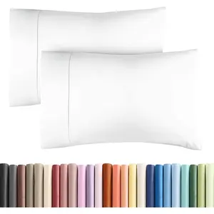 Pillow Cases - 2 Pack - Super Soft Pillowcase Covers - Envelope Enclosure - Hotel Quality Pillow Protectors - Wrinkle Free, Fade, Shrink & Stain Resistant - Machine Washable - 20" x 30" (White)