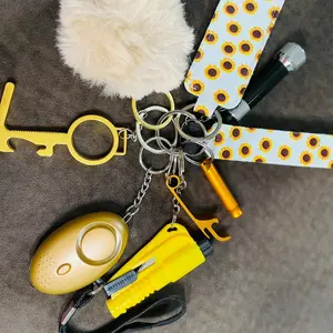 Sunflower safety keychain