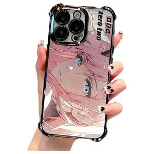 Zero Two Darling in the FranXX Phone Case Compatible with iPhone 16 15 14 13 12 11 Pro Max X XR XS MAX 8 7 Plus Shockproof Transparent Soft Back Cover