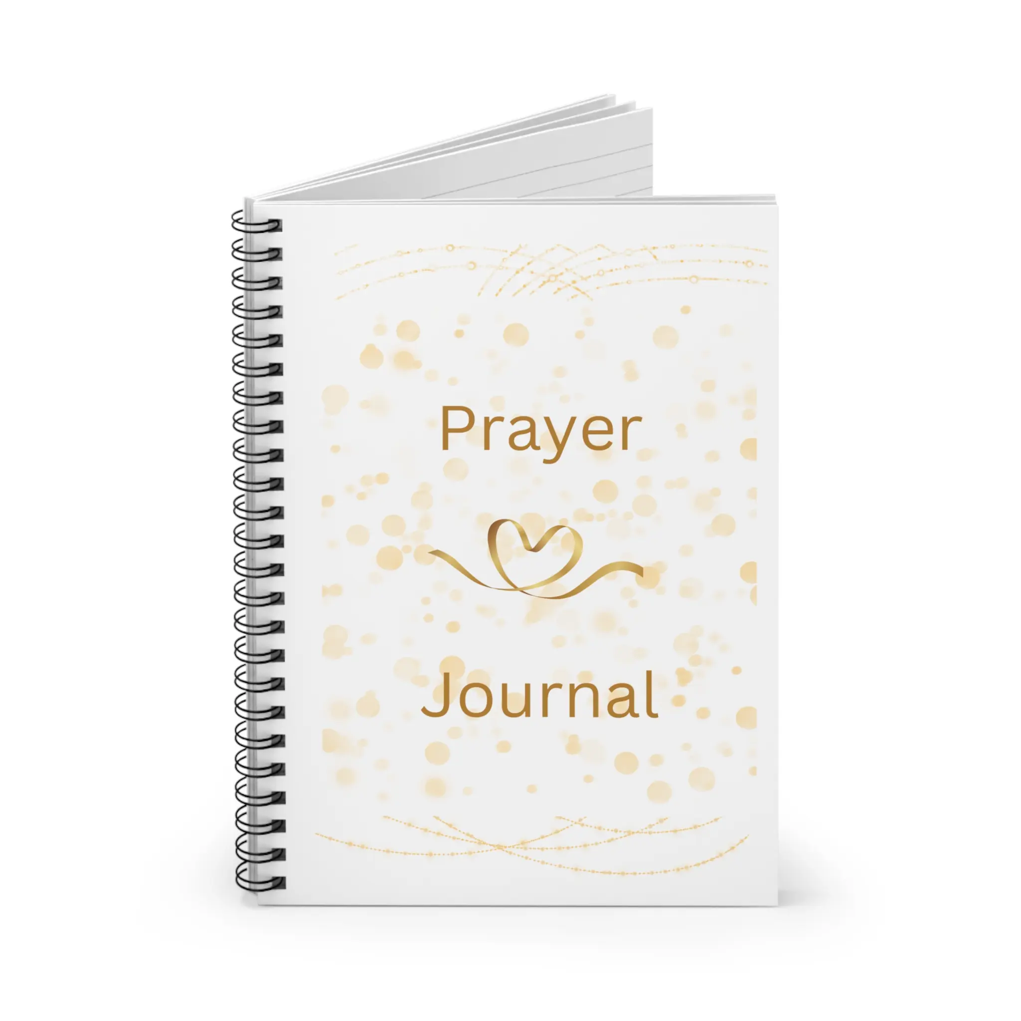 Spiral Journal/Notebook - Ruled Line - Gold