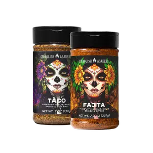 Spanglish Street Taco Duo - Spanglish Fajita & Spanglish Asadero Taco Seasonings for Authentic Mexican-Inspired Tacos - Zesty Peppery & Smoky Chili Flavors - 7.3 oz Each