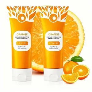 Orange Exfoliating Gel, Deep Cleansing Gentle Exfoliating Scrub, Natural Dead Skin Remover, Hydrating Skin Care, Non‑Irritating Daily Exfoliator Suitable for Sensitive Skin