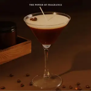 Handmade Espresso Martini Candle Decor, Scented Home Bedroom Mother's Day Decoration, Christmas Birthday Halloween Coffee Scent, Long-Lasting Fragrance, 1pc
