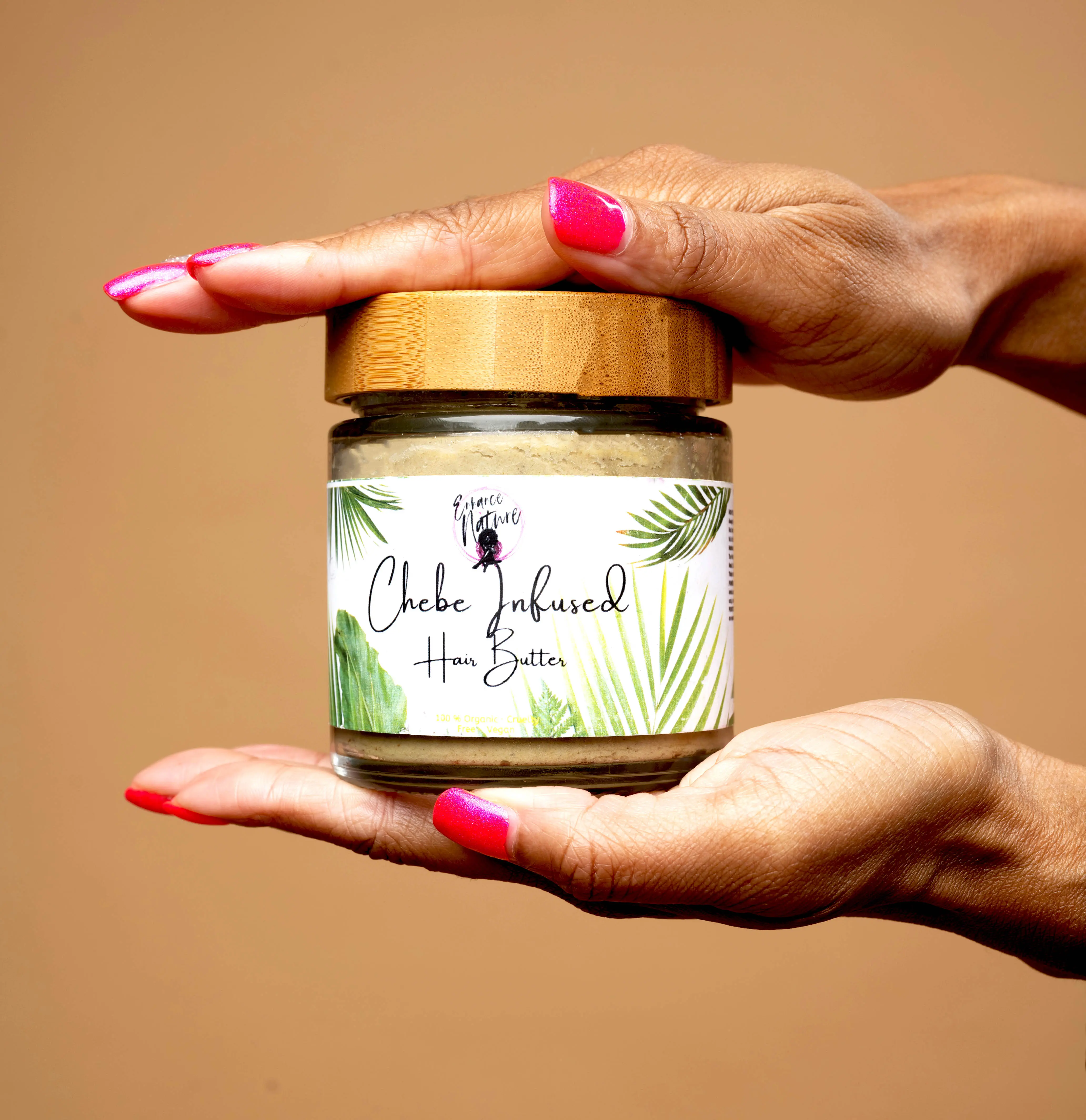 Chebe Growth Hair Butter - Herbal Formula in Glass Jar with Natural infused herbs herbal haircare Natural Moisturizing chebe hair