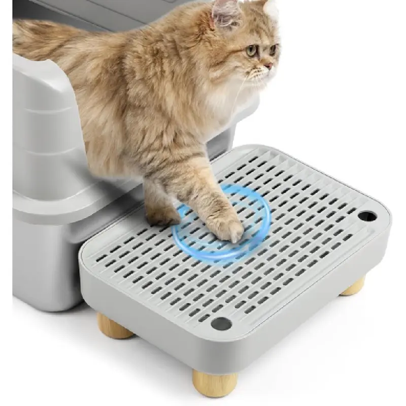 Cat Litter Box Ramp, Litter Box Step Mat with Filter Function for Self-Cleaning Cat Litter Box, Easy to Clean, Cats Pedal Step Stool Ideal for Kitten & Elderly Cats