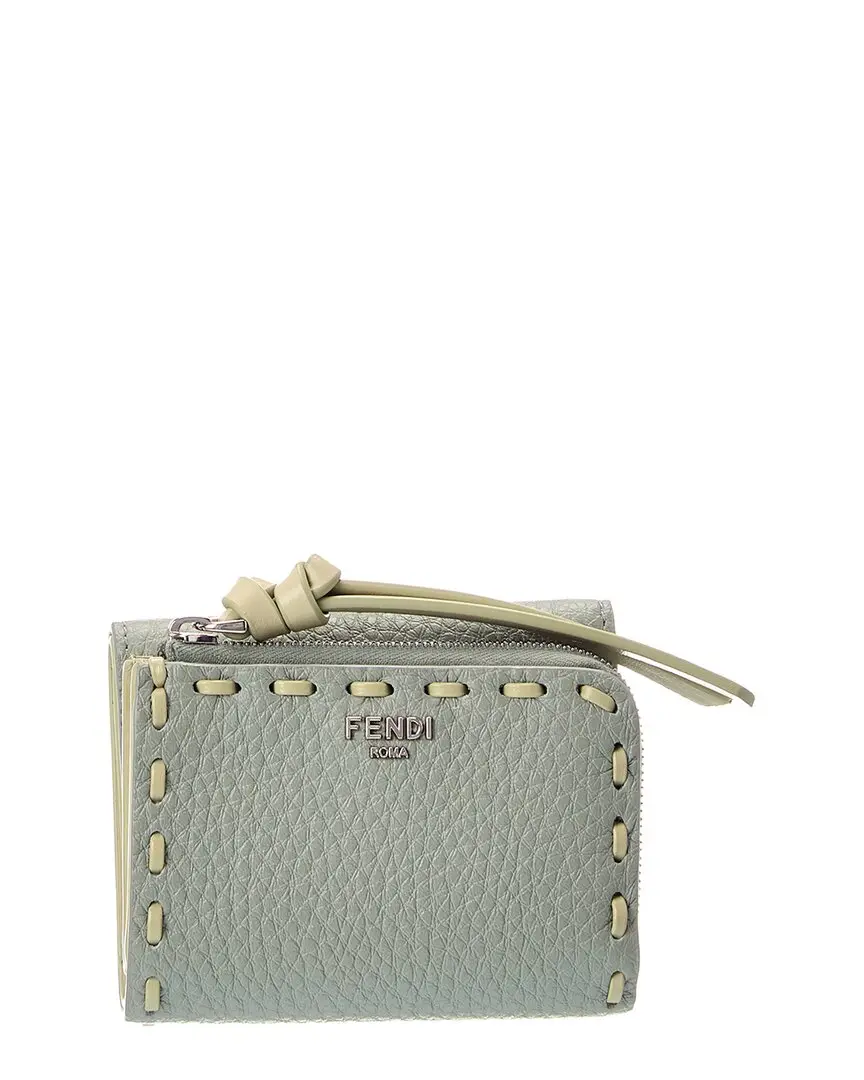 FENDI Peekaboo Micro Leather Trifold Wallet