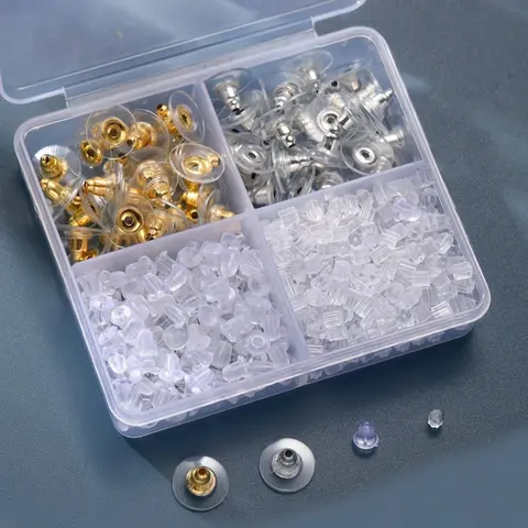 Silicone Earring Backs Set, Hypoallergenic Earring Stopper for Studs, Diy Jewelry Making Earring Backs for Women, Beading Accessories, Jewelry Making Supplies