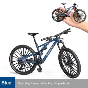 New Alloy Bicycle Model 1:8 Scale Wheel, Realistic Mountain Bike Downhill Road Bike, Decorative Ornament Gift Toy, Party Birthday Easter Present
