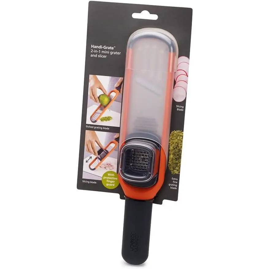 Joseph Handy 2 in 1 Mini Grater &amp; Slicer  Orange EA