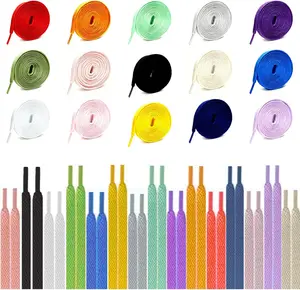 15-Color Nylon Shoelaces Pack Flat Colored Shoe Laces for Sneakers Skate Shoes  Shoes Boots