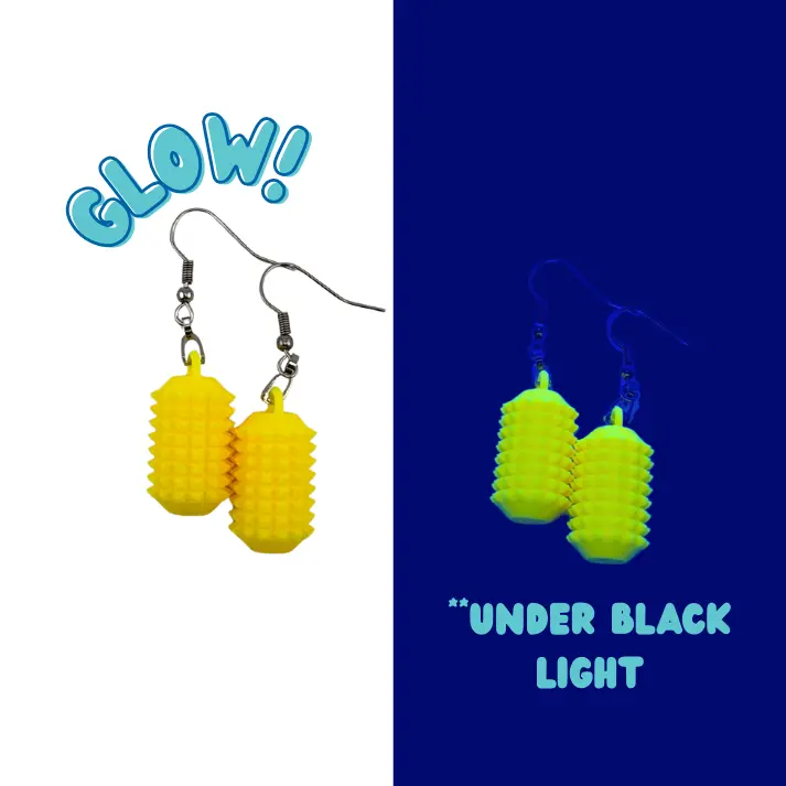 Little Ouchies Spikie Earrings Glow Up Collection – Neon Sensory Fidget Earrings, Wearable Stim Tool, Moderate Texture