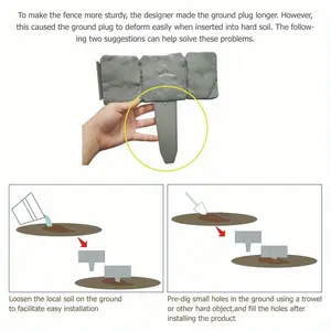 30-Piece Interlocking Garden Border Set, Stone Texture Effect, Easy Installation Durable Outdoor Landscape Fence, Weatherproof Low Maintenance