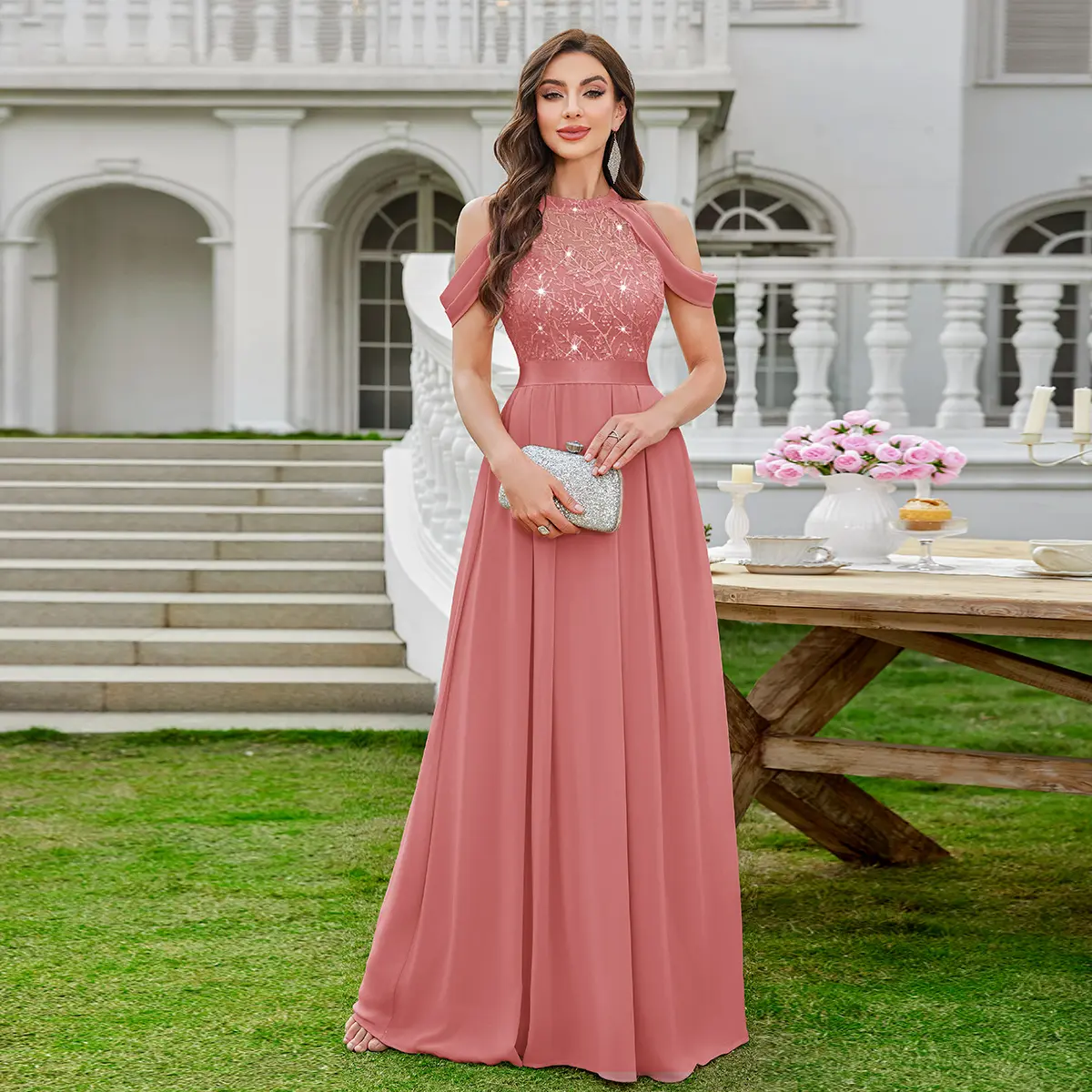 womens halter dress for wedding Halter Wedding Guest Dresses