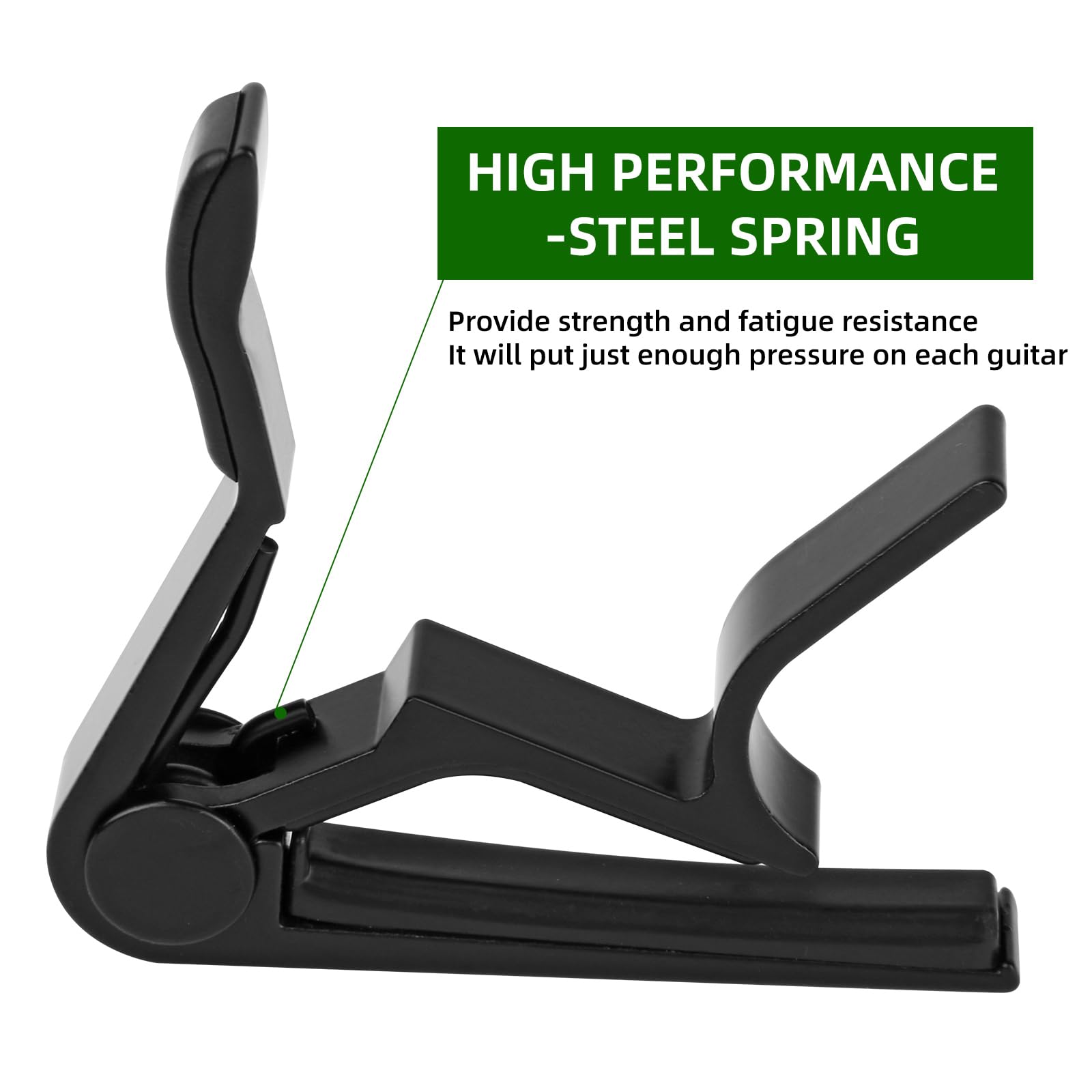 Guitar Capo for Acoustic and Electric Guitar 6 String, Premium ukulele Capos, Clip Capo, Clamp Capos, Black