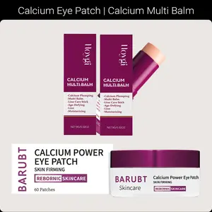 [HOYGI] Face Care Set: 2pack Calcium Multi Balm Stick (9g)& Collagen Hydrogel Eye Patches (60ea/30 Pairs). Deep Hydration, Wrinkle Smoothing, Elasticity Boosting, forUnder-Eye Hollows & Skin Nourishing
