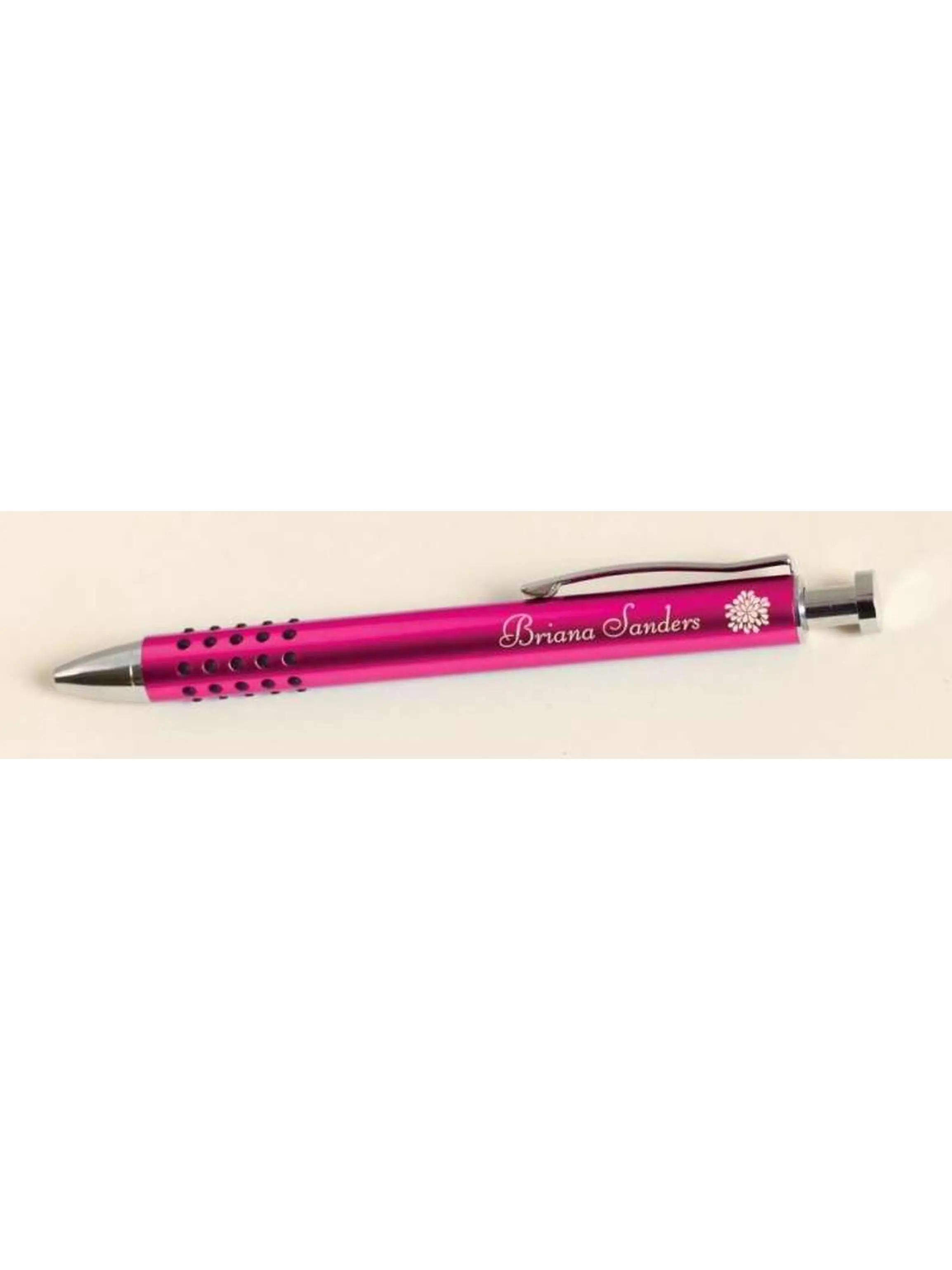 P. Graham Dunn 131447 Personalized Engravable Aluminum Ballpoint Pen - Pink & Silver, Unisex, Refillable, All Seasons Office Writing Tool, Marriage of Function & Beauty for Everyday Use, CPC Primary Compatible