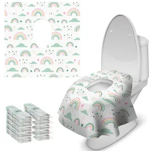 20 Pack Disposable Toilet Seat Covers for Toddlers and Adults, Extra Large, Waterproof, Portable Pack for Travel