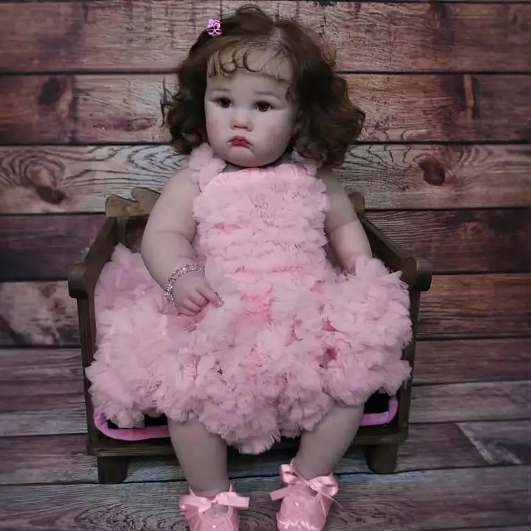 24 Inch Lifelike Reborn Toddler Baby Doll with Soft Cloth Body Realistic Newborn Toddler Girl Dolls That Look Real and Feel Real