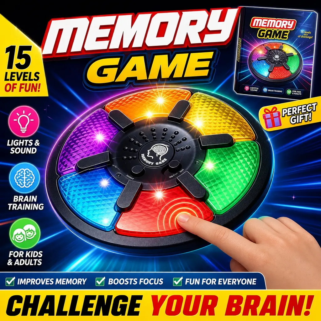 Educational memory games, circular memory game machines,logic training toys, early education toys, handheld electronic memory games with lights and sounds, and creative interactive educational games.