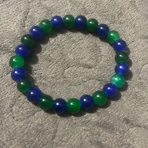 Blue and Green glass beads bracelet