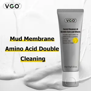 VGO Double Care Facial Cleanser - 50g, Suitable for All Skin Types, Cleanses and Moisturizes Optimal Skincare Cleansing Gentle Charcoal Coconut-B